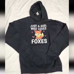 Gildan Women's Size small fox lover hoodie #X3